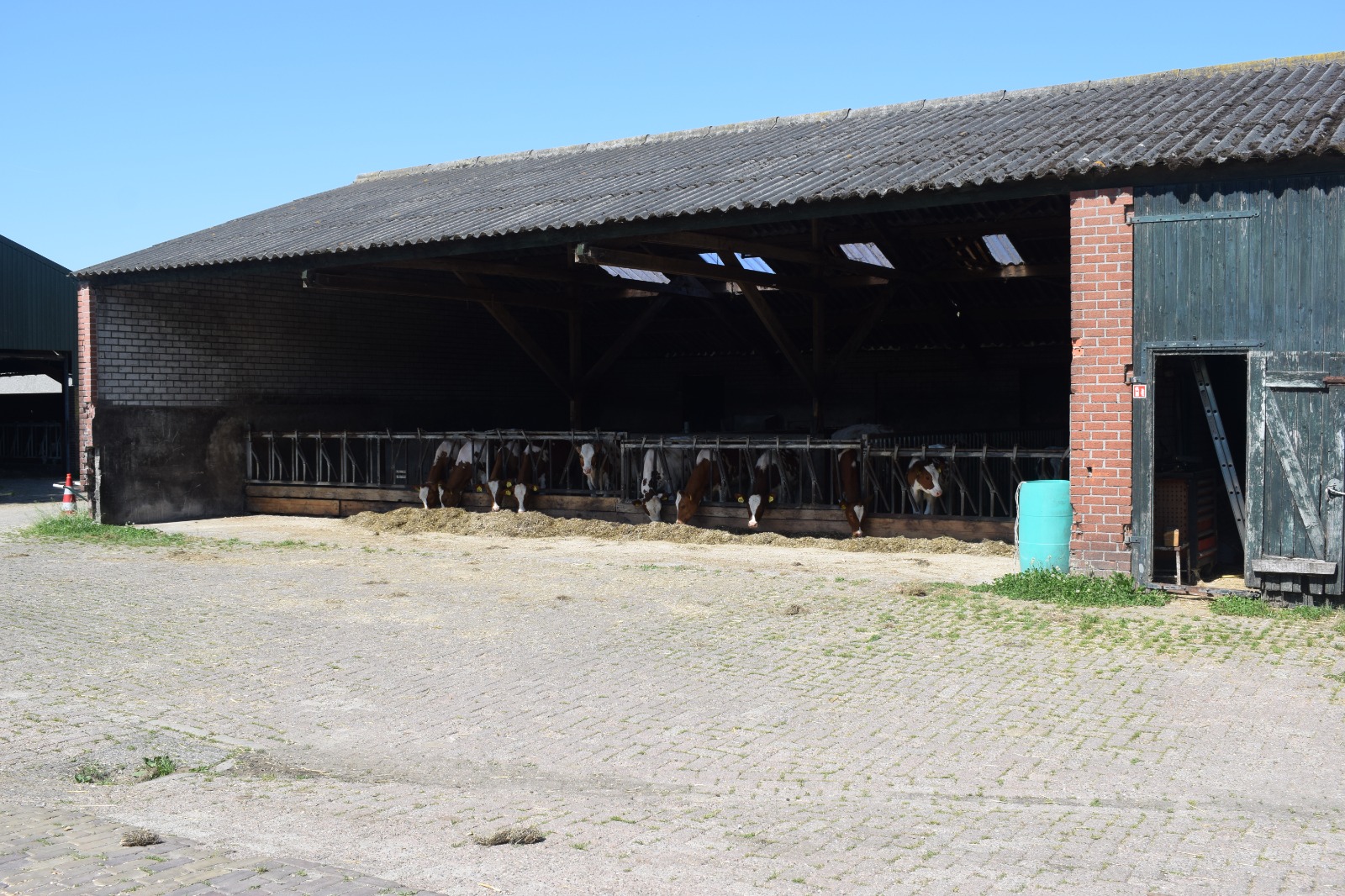 Koeienstal van buiten